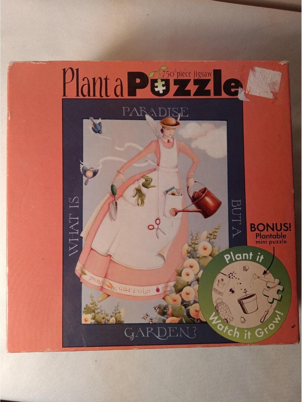 Plant a Puzzle 750-piece jigsaw puzzle titled Paradise Garden Unopened NIB
